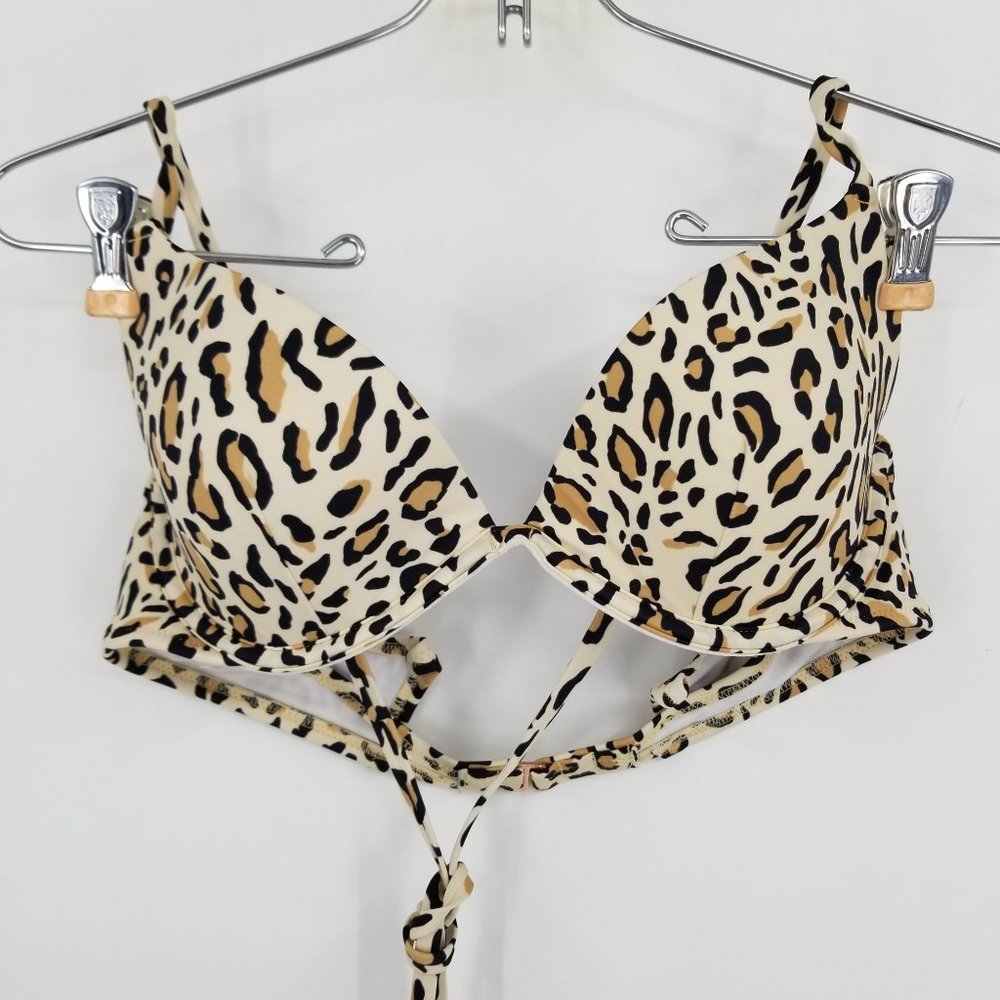 Shade & Shore‎ Women's Cheetah Print Bikini Top Size 36B